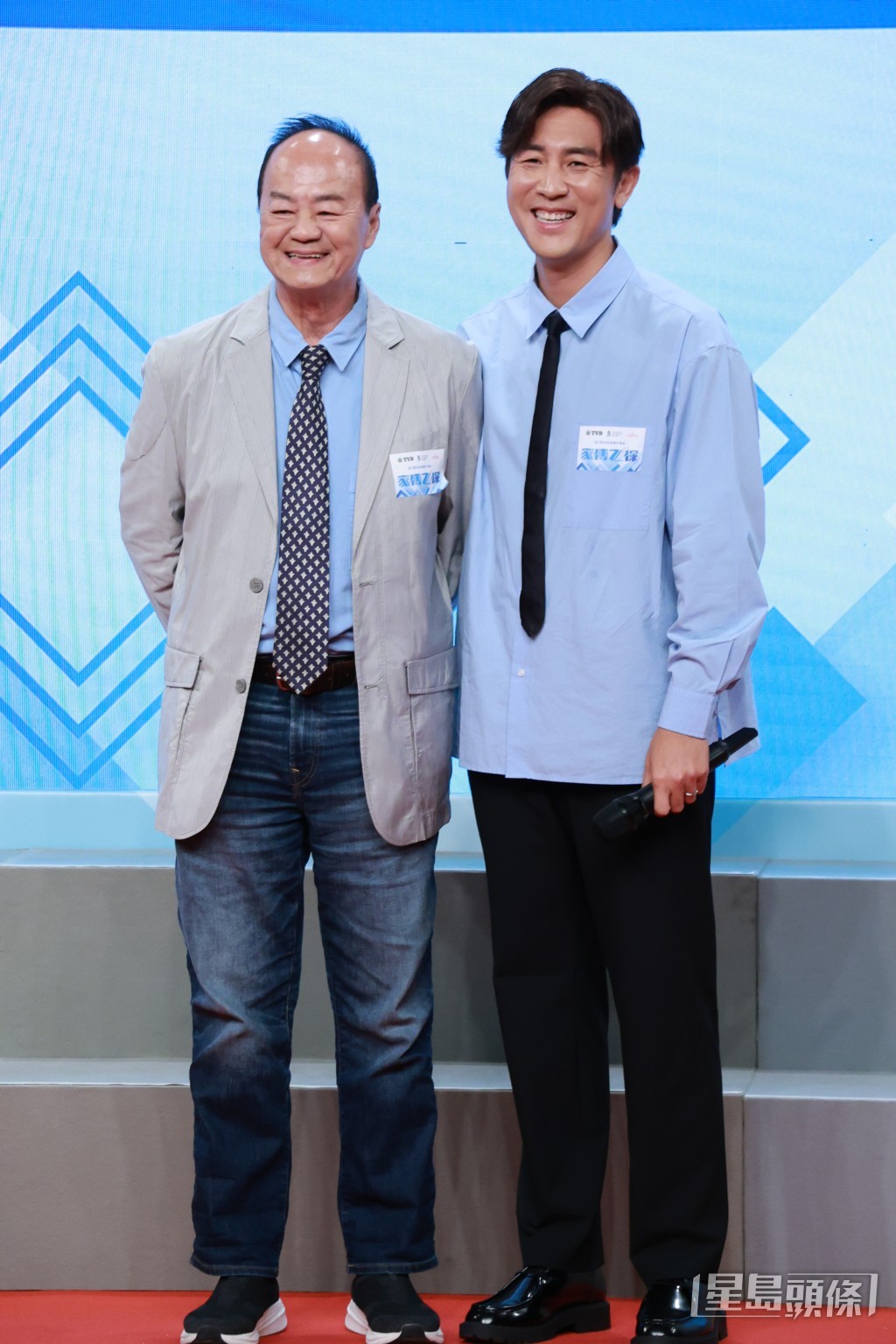 狄龍與譚俊彥父子一同出席活動,兩代型男氣場強大。