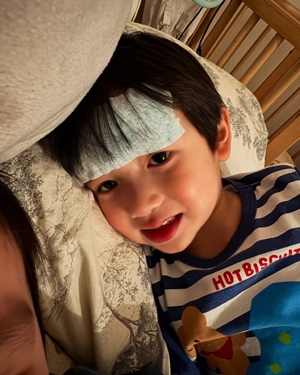 當時吳日言與兩名兒子一同在家中發高燒。